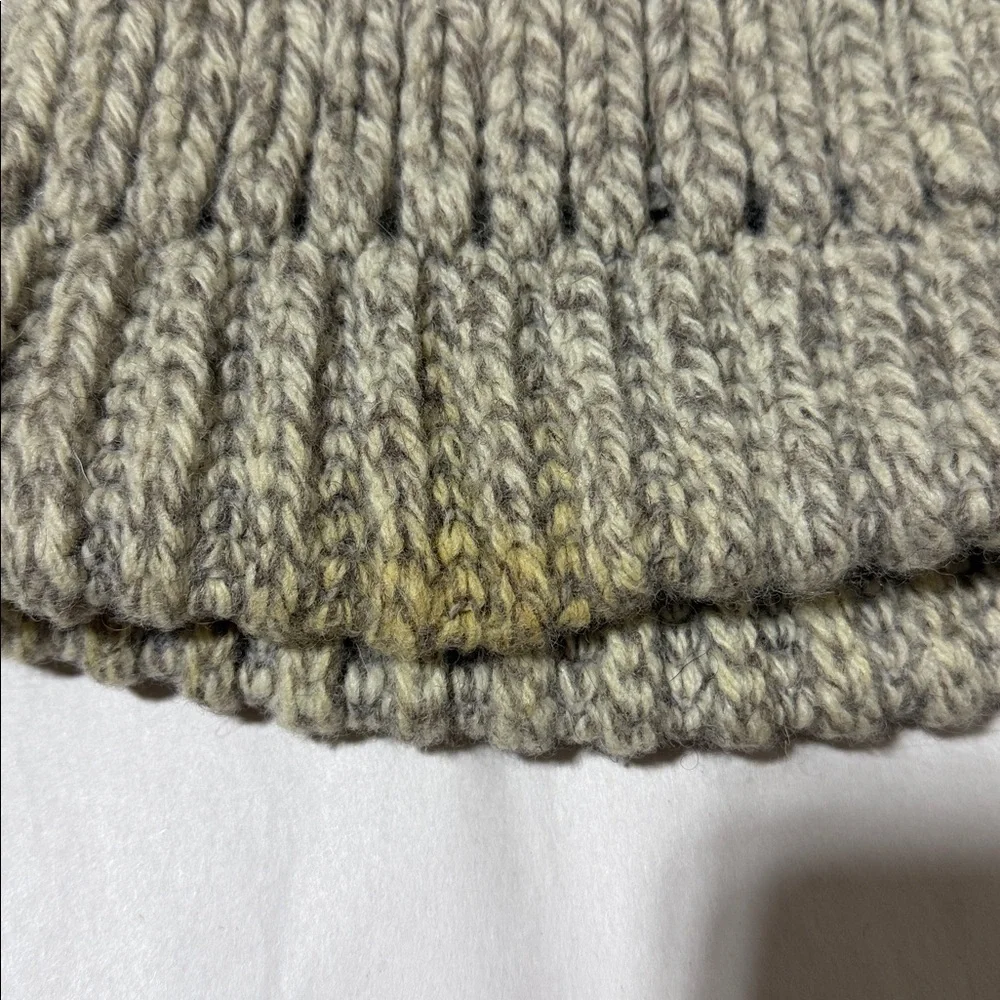 Vintage Gray Wool Adult Beanie Hat.